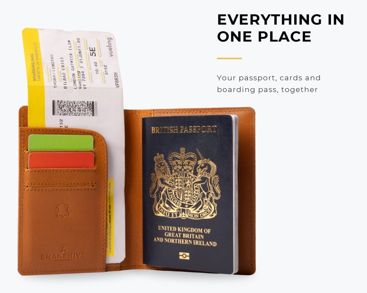 Snakehive Accessories Vintage Leather Passport Holder Vintage Leather Passport Holder | Leather Accessories