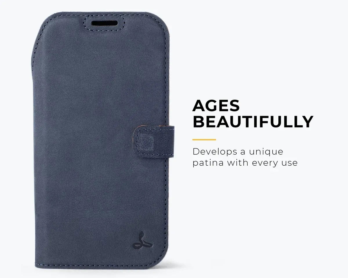 Snakehive Vintage Wallet Apple iPhone 17 Pro - Vintage Leather Wallet Phone Case Vintage Leather Wallet Case for Apple iPhone 17 Pro