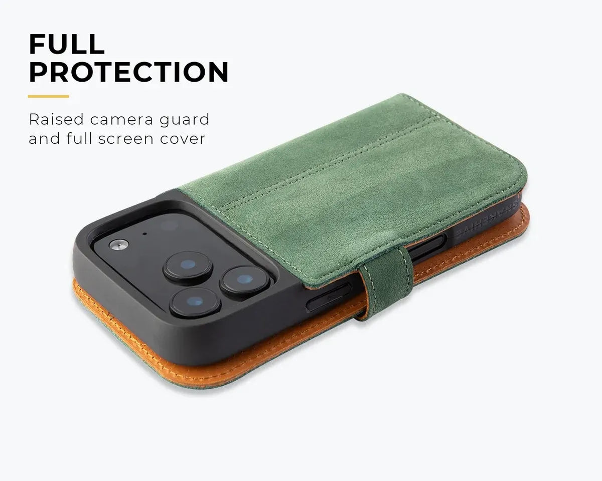 Snakehive Vintage Wallet Apple iPhone 17 Pro - Vintage Leather Wallet Phone Case Vintage Leather Wallet Case for Apple iPhone 17 Pro