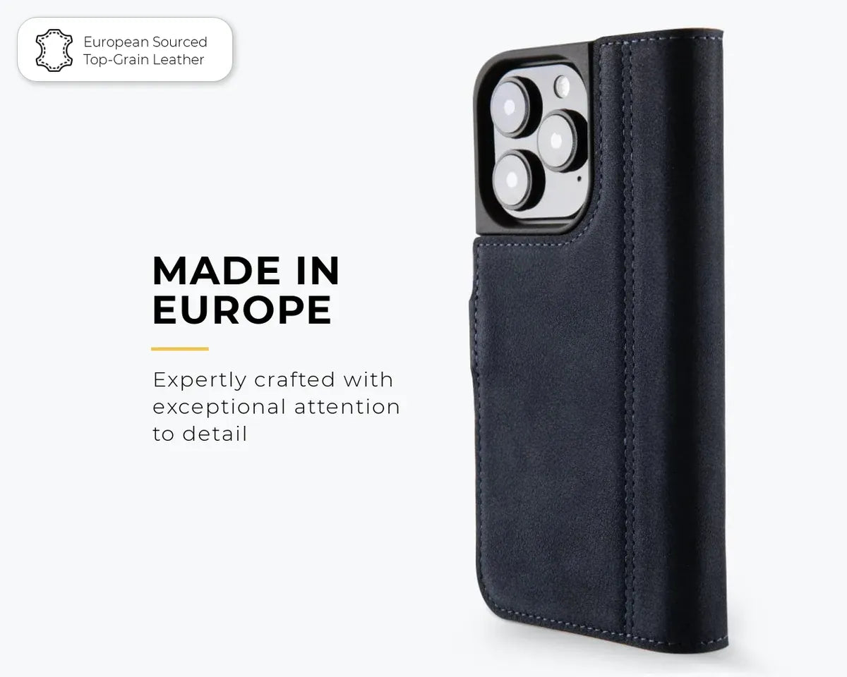 Snakehive Vintage Wallet Apple iPhone 16 Pro - Vintage Leather Wallet Phone Case Vintage Leather Wallet Case for Apple iPhone 16 Pro