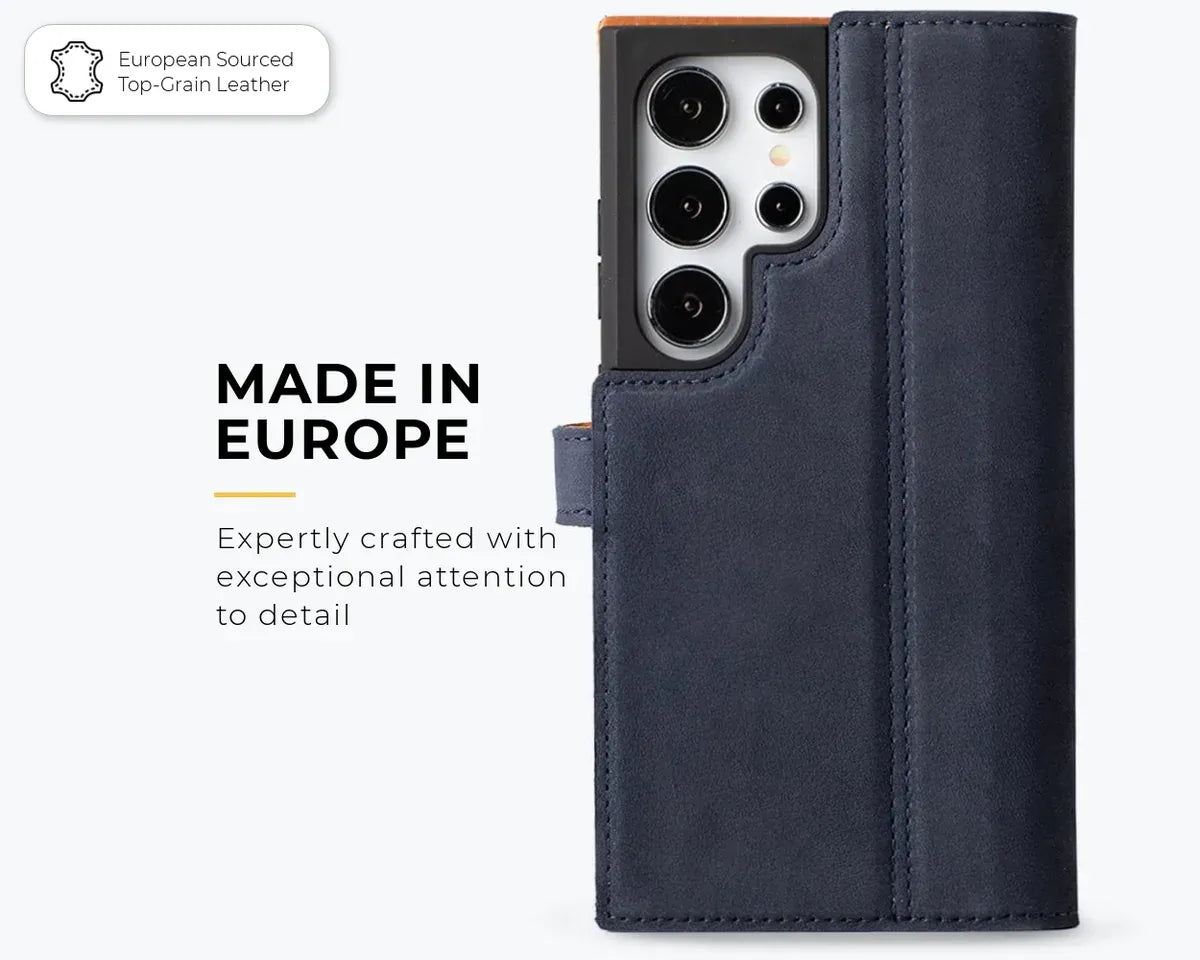 Snakehive Vintage Wallet Samsung Galaxy S25 Ultra - Vintage Leather Wallet Phone Case Vintage Leather Wallet Case for Samsung Galaxy S25 Ultra