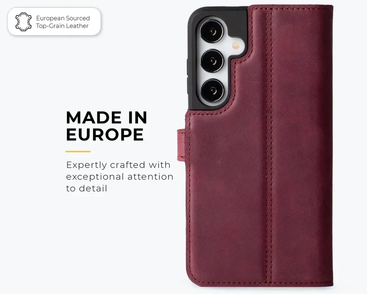 Snakehive Vintage Wallet Samsung Galaxy S25 - Vintage Leather Wallet Phone Case Vintage Leather Wallet Case for Samsung Galaxy S25