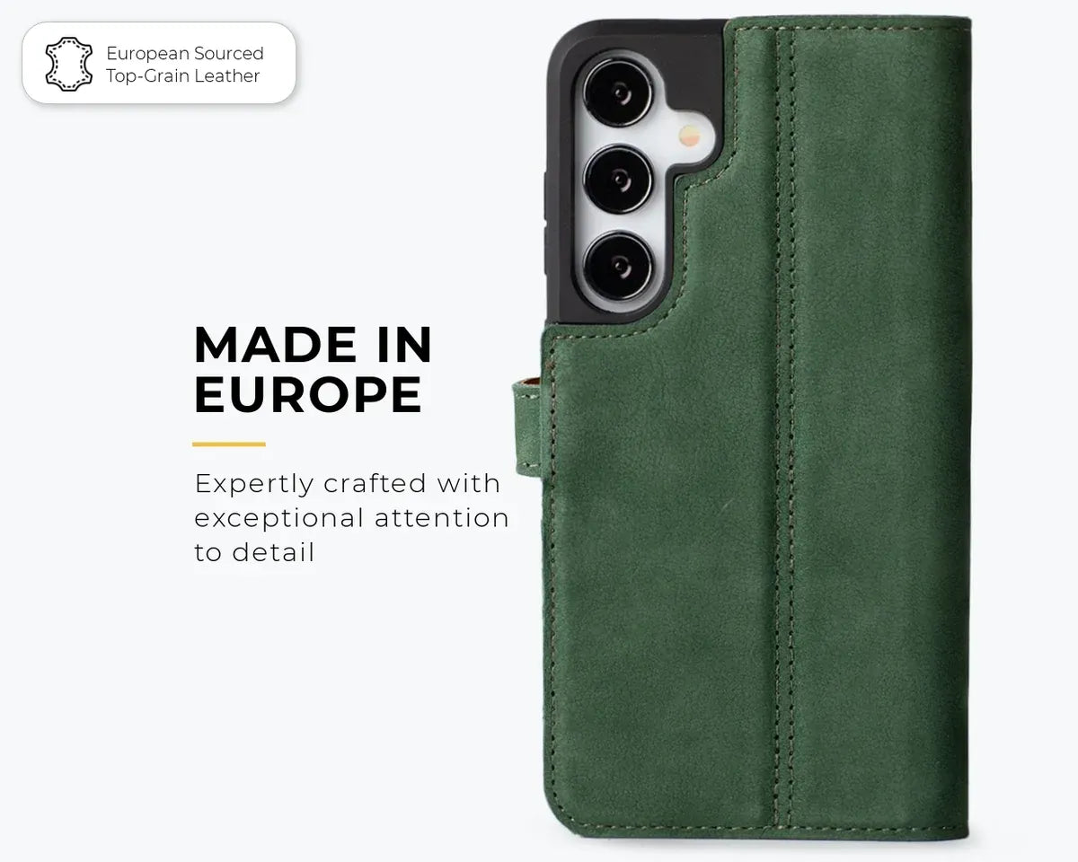 Snakehive Vintage Wallet Samsung Galaxy S25 - Vintage Leather Wallet Phone Case Vintage Leather Wallet Case for Samsung Galaxy S25