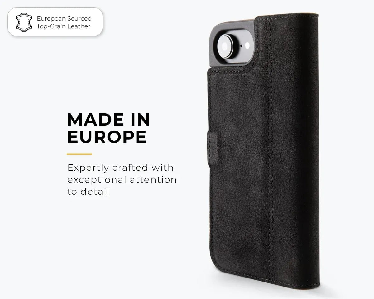 Snakehive Vintage Wallet Apple iPhone 17e / 16e - Vintage Leather Wallet Phone Case Vintage Leather Wallet Case for Apple iPhone 17e / 16e