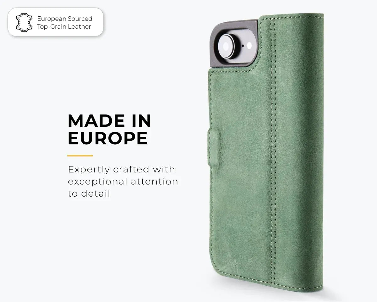 Snakehive Vintage Wallet Apple iPhone 17e / 16e - Vintage Leather Wallet Phone Case Vintage Leather Wallet Case for Apple iPhone 17e / 16e