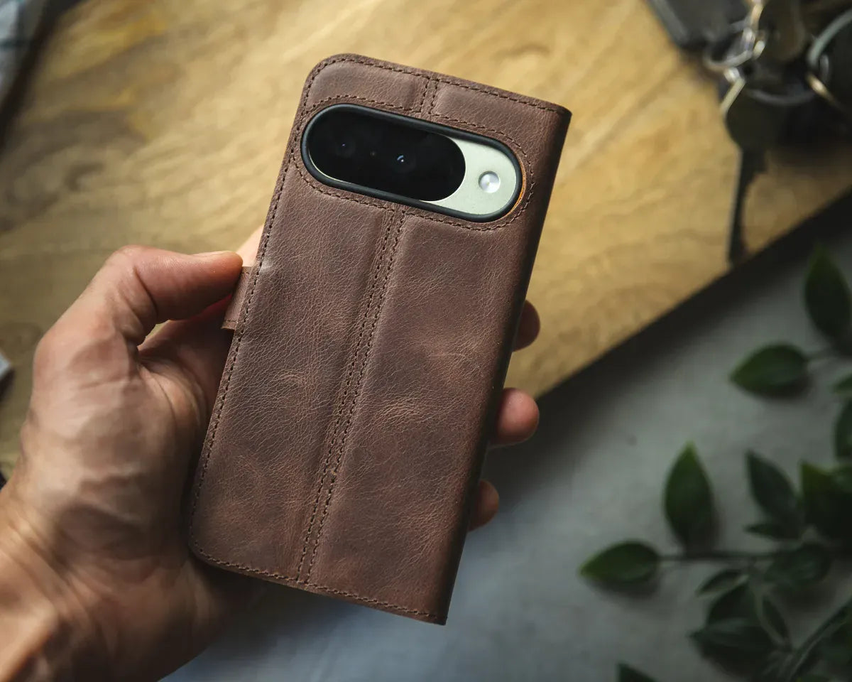 Snakehive Vintage Wallet Google Pixel 11 - Vintage Leather Wallet Phone Case Vintage Leather Wallet Case for Google Pixel 11