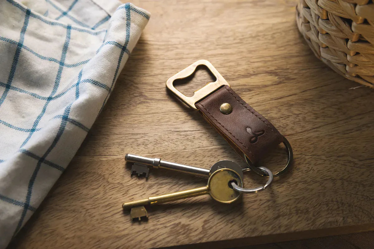 Snakehive Accessories Leather Bottle Opener Vintage Leather Bottle Opener | Leather Accessories
