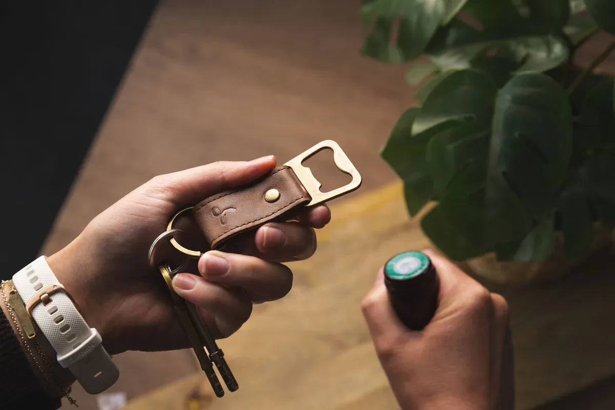Snakehive Accessories Leather Bottle Opener Vintage Leather Bottle Opener | Leather Accessories