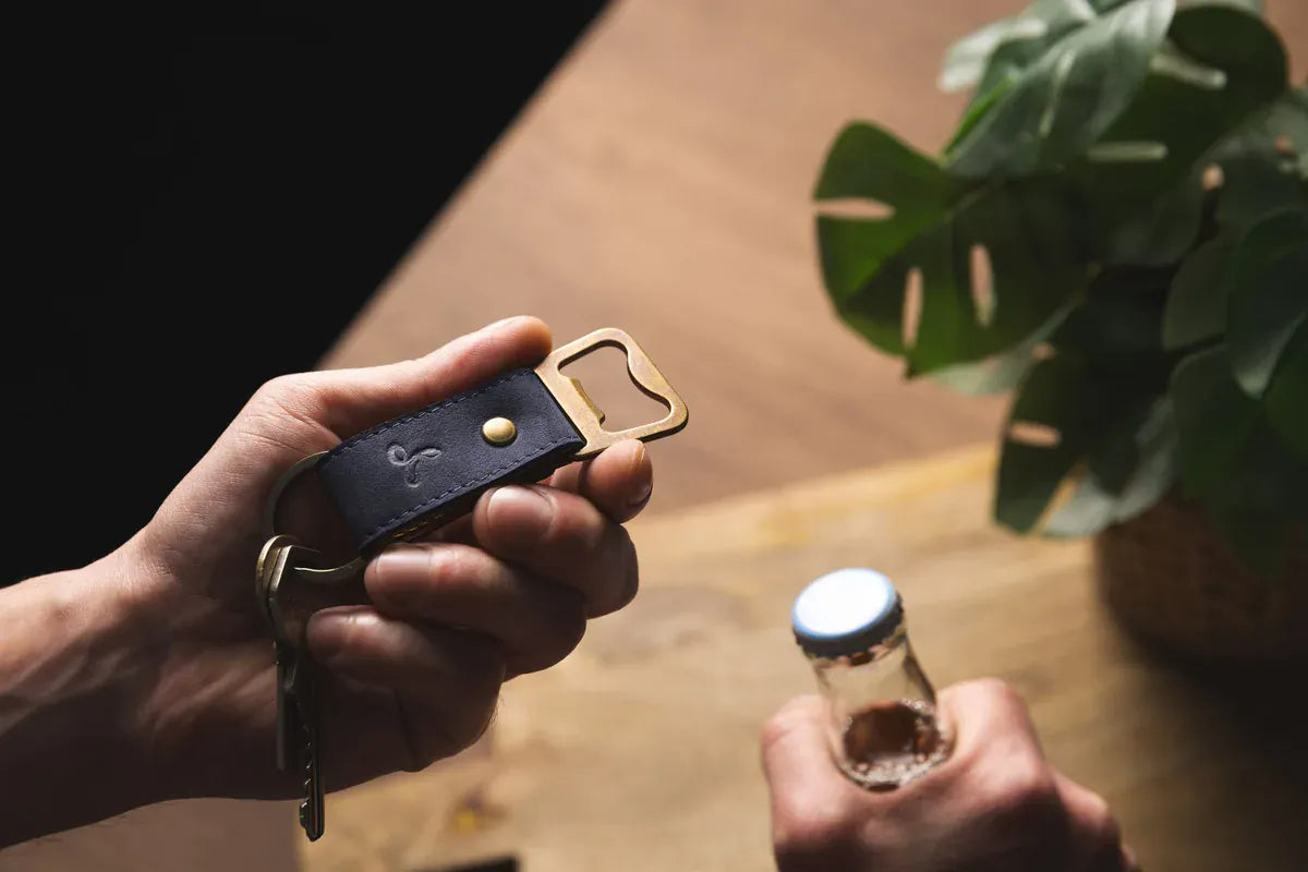 Snakehive Accessories Leather Bottle Opener Vintage Leather Bottle Opener | Leather Accessories