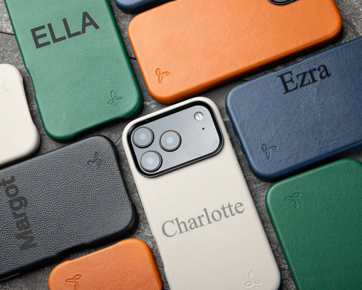 Personalised Slim Leather iPhone Case