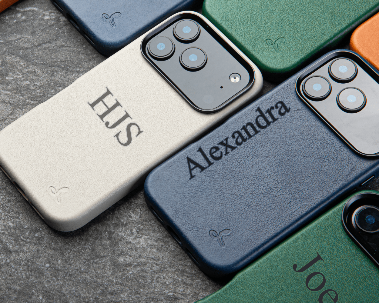 Personalised Slim Leather iPhone Case