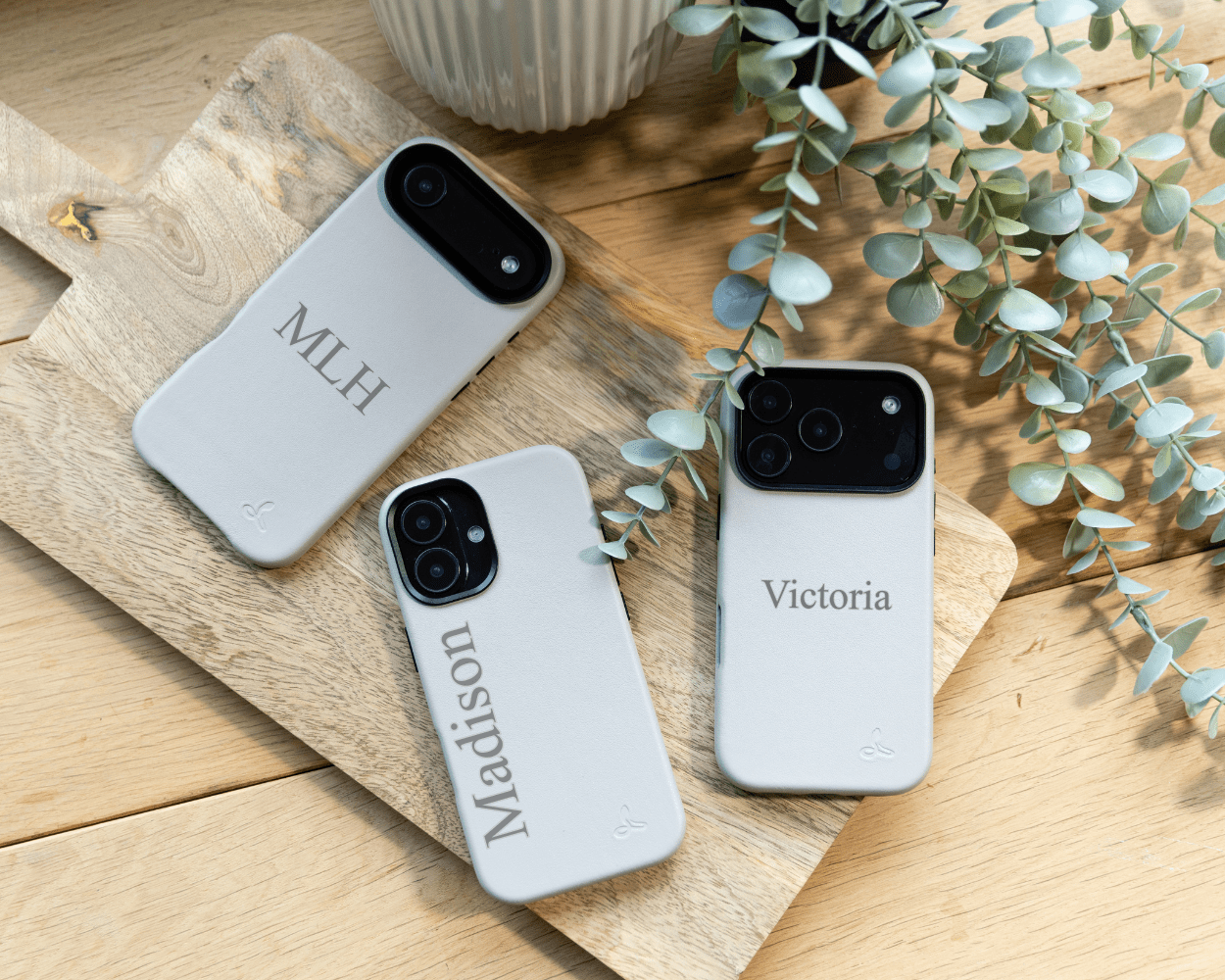 Personalised Slim Leather iPhone Case