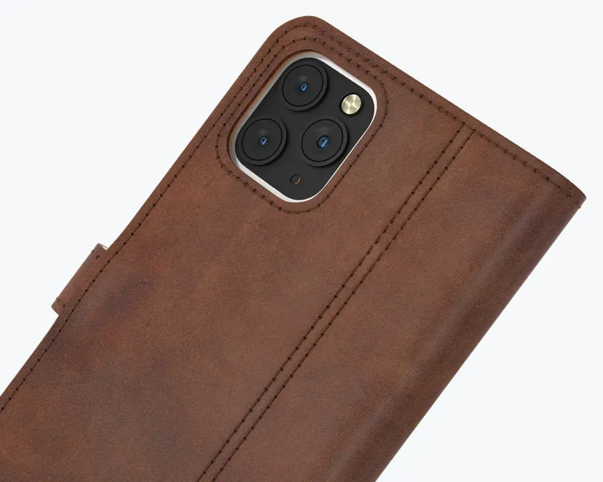 Snakehive UK Vintage Wallet Apple iPhone 12 Pro - Vintage Leather Wallet Phone Case Vintage Leather Wallet Case for Apple iPhone 12 Pro