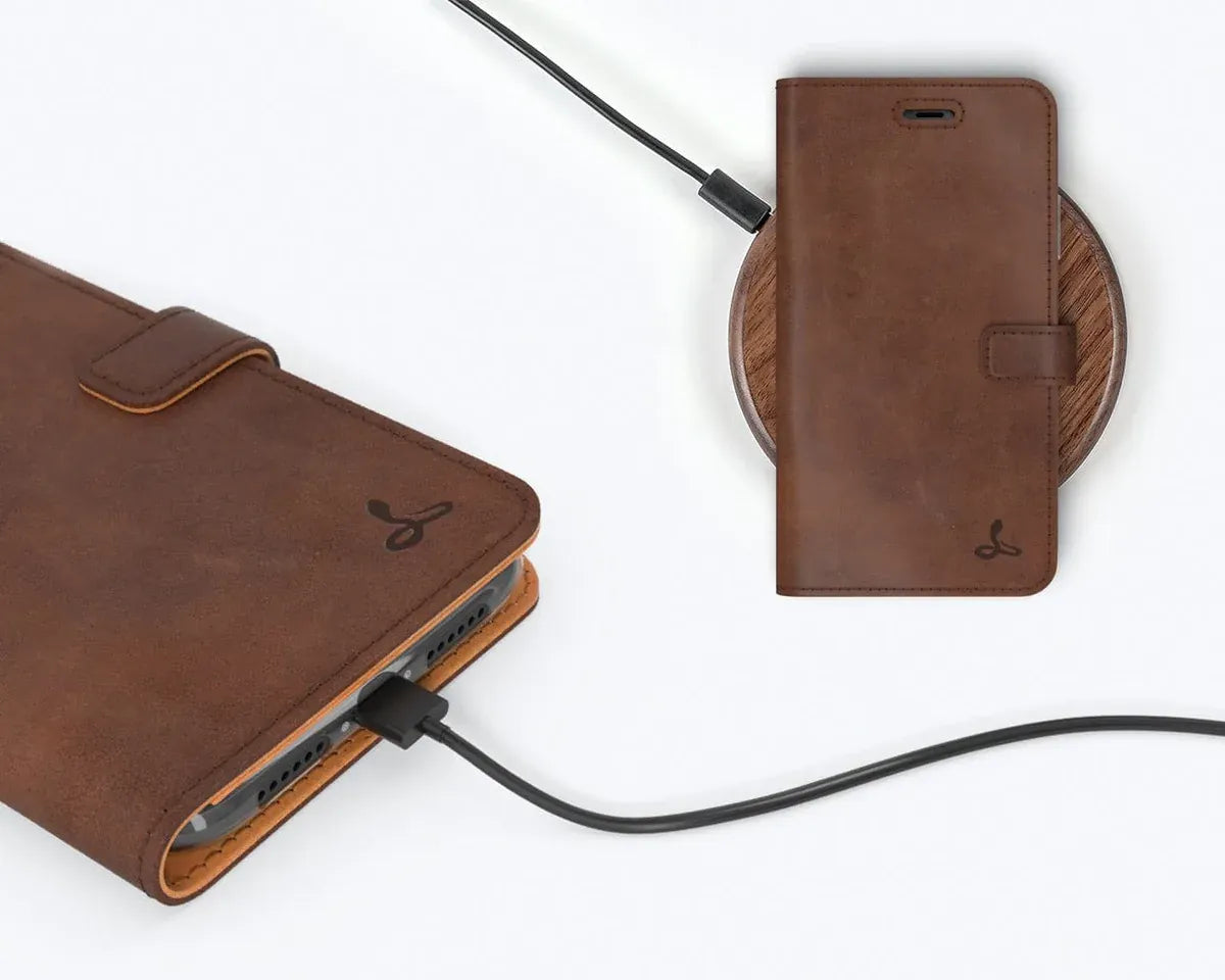 Snakehive UK Vintage Wallet Apple iPhone 11 - Vintage Leather Wallet Phone Case Vintage Leather Wallet Case for Apple iPhone 11