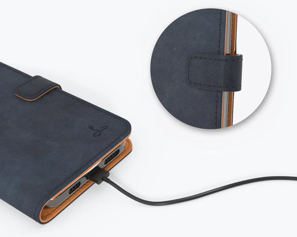 Snakehive UK Vintage Wallet Apple iPhone 12 - Vintage Leather Wallet Phone Case Vintage Leather Wallet Case for Apple iPhone 12