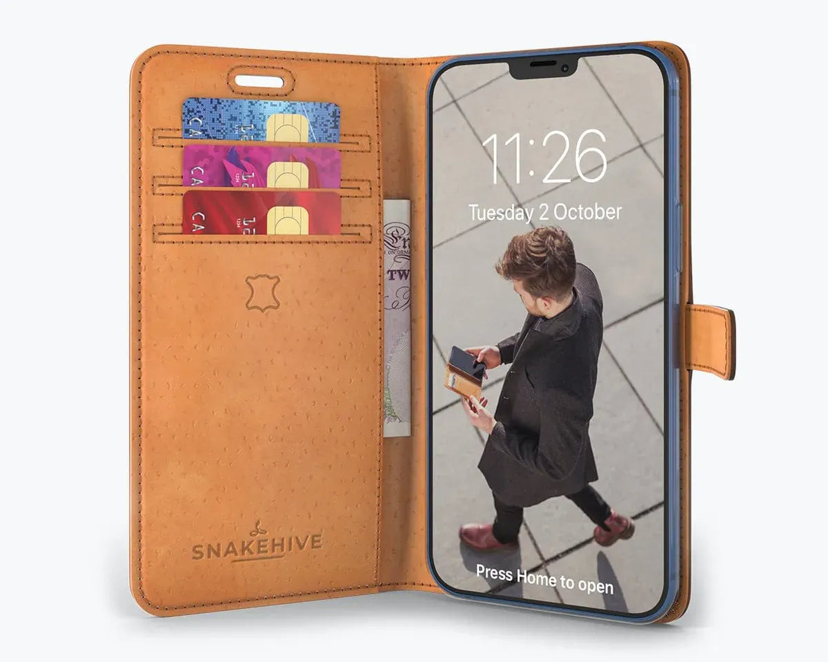 Snakehive UK Vintage Wallet Apple iPhone 12 Pro - Vintage Leather Wallet Phone Case Vintage Leather Wallet Case for Apple iPhone 12 Pro