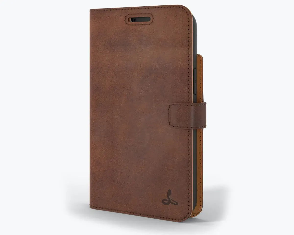 Snakehive UK Vintage Wallet Apple iPhone 13 - Vintage Leather Wallet Phone Case Vintage Leather Wallet Case for Apple iPhone 3
