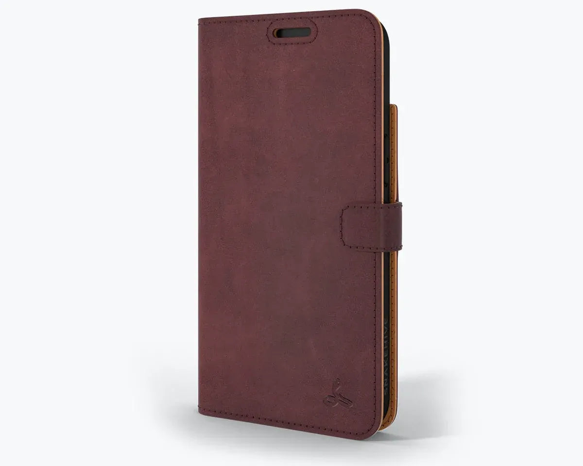 Snakehive UK Vintage Wallet Apple iPhone 14 - Vintage Leather Wallet Phone Case Vintage Leather Wallet Case for Apple iPhone 14