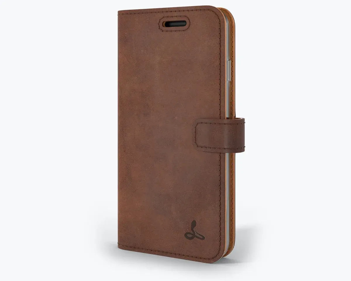 Snakehive UK Vintage Wallet Apple iPhone SE (2020) / SE (2022) - Vintage Leather Wallet Phone Case Vintage Leather Wallet Case for Apple iPhone SE
