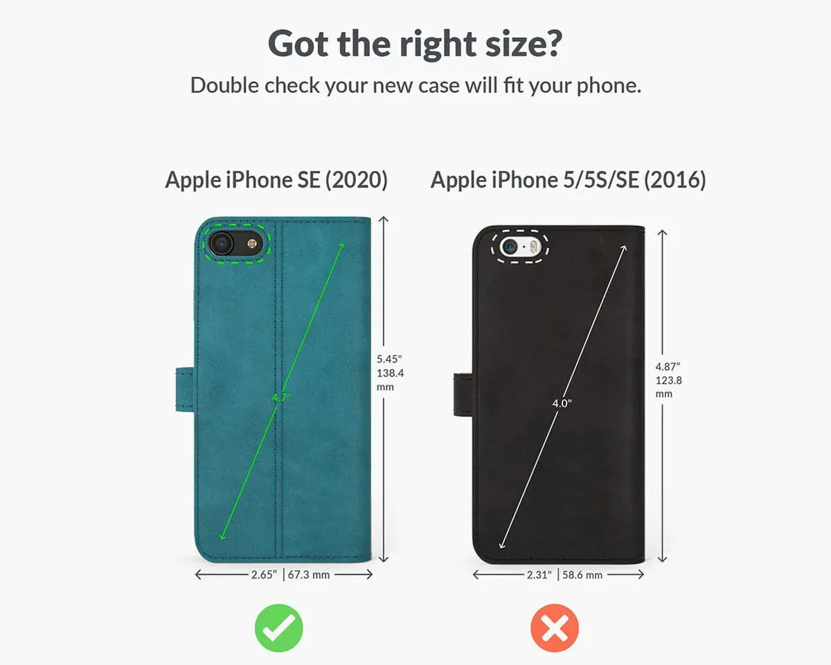 Snakehive UK Vintage Wallet Apple iPhone SE (2020) / SE (2022) - Vintage Leather Wallet Phone Case Vintage Leather Wallet Case for Apple iPhone SE