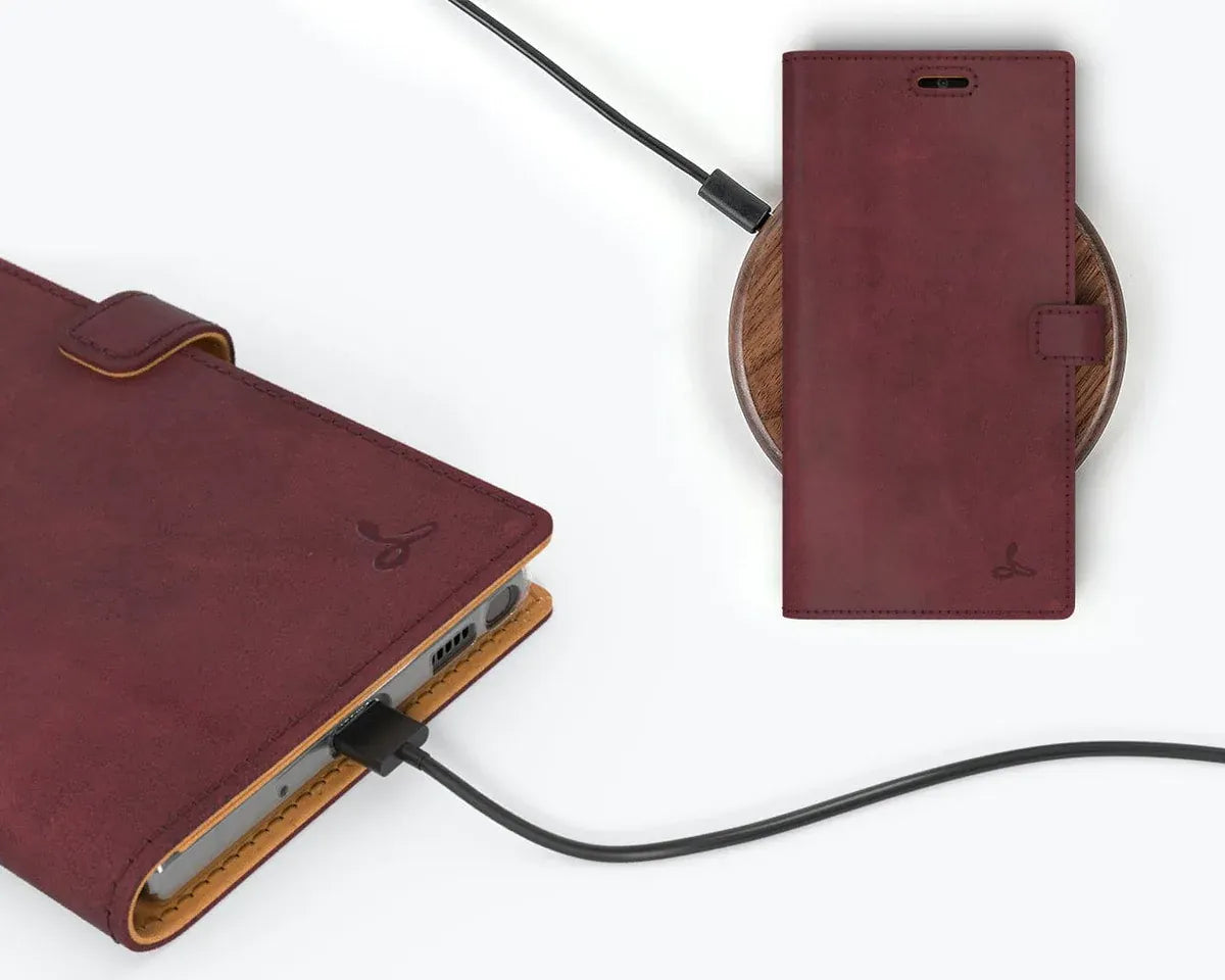 Snakehive UK Vintage Wallet Samsung Galaxy Note 20 - Vintage Leather Wallet Phone Case Vintage Leather Wallet Case for Samsung Galaxy Note 20