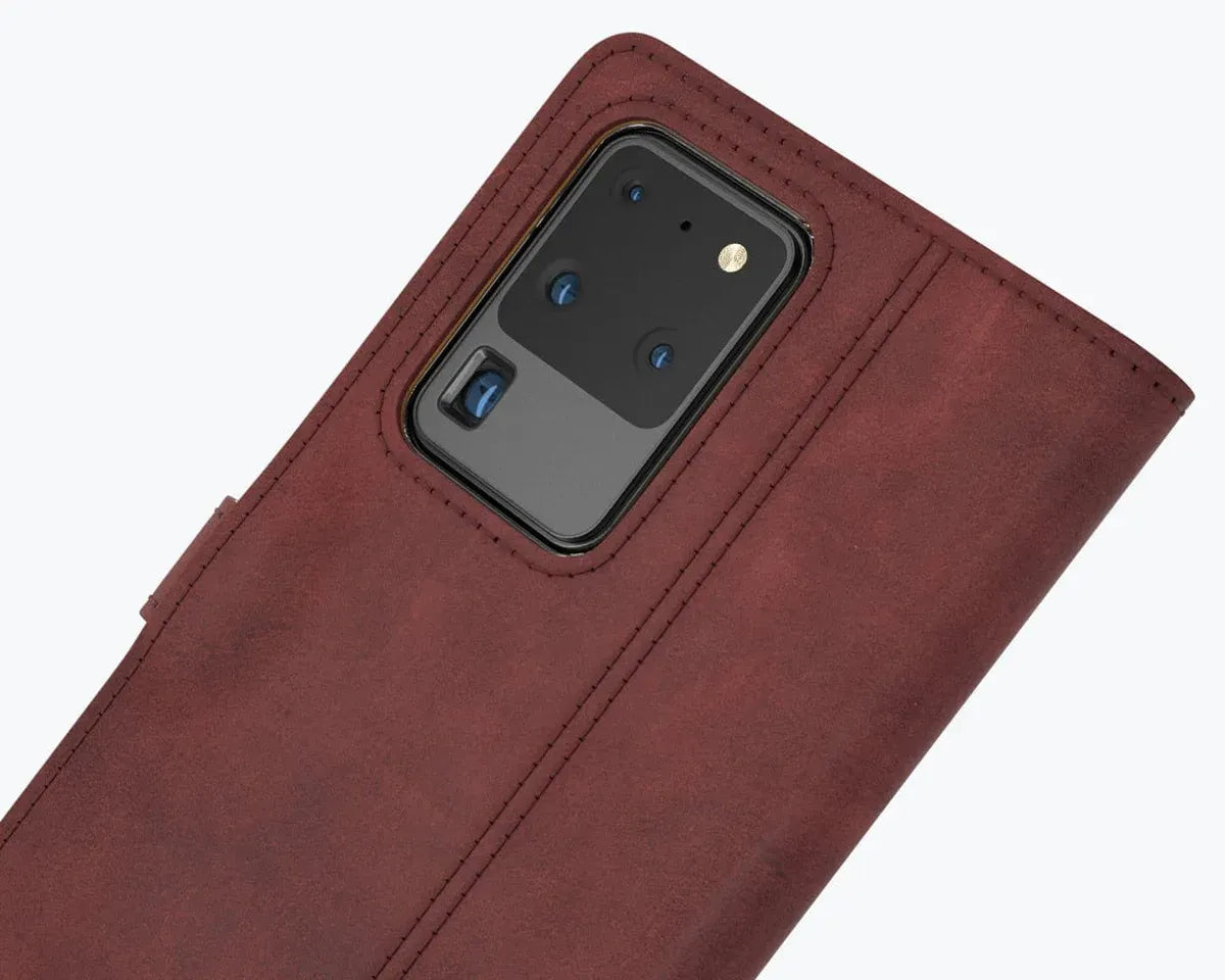 Snakehive UK Vintage Wallet Samsung Galaxy S20 Ultra - Vintage Leather Wallet Phone Case Vintage Leather Wallet Case for Samsung Galaxy S20 Ultra
