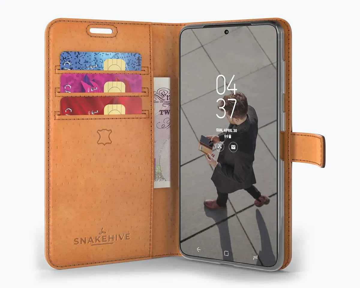 Snakehive UK Vintage Wallet Samsung Galaxy S21 Plus - Vintage Leather Wallet Phone Case Vintage Leather Wallet Case for Samsung Galaxy S21 Plus