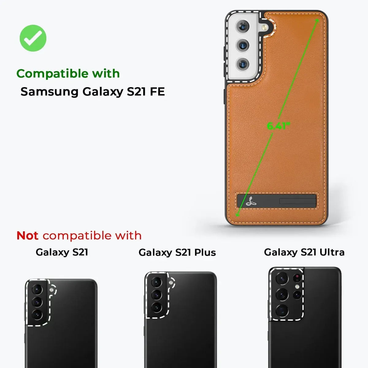 Snakehive UK Metro Case Samsung Galaxy S21 FE - Metro Leather Phone Case Metro Leather Phone Case for Samsung Galaxy S21 FE