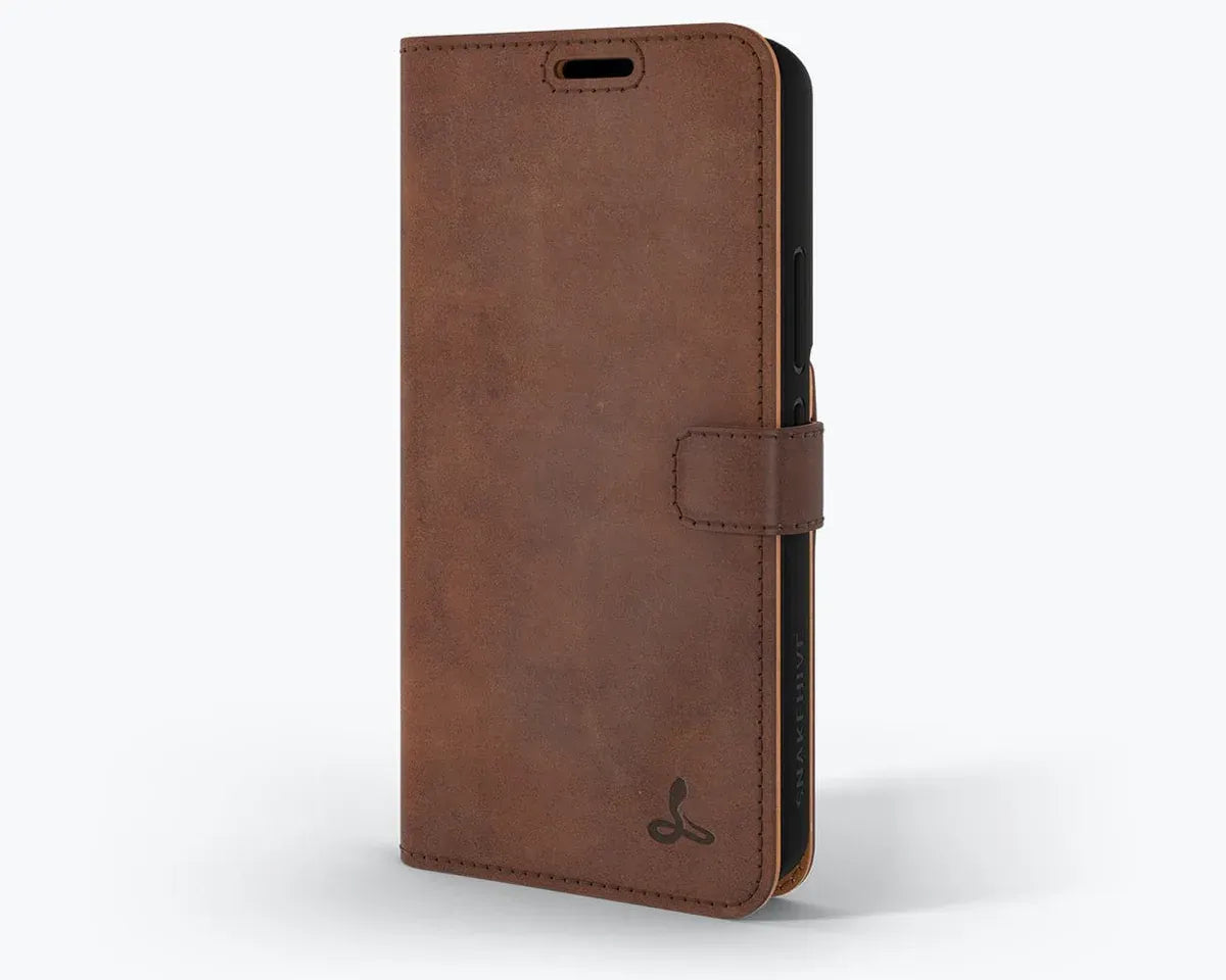 Snakehive UK Vintage Wallet Samsung Galaxy S22 - Vintage Leather Wallet Phone Case Vintage Leather Wallet Case for Samsung Galaxy S22