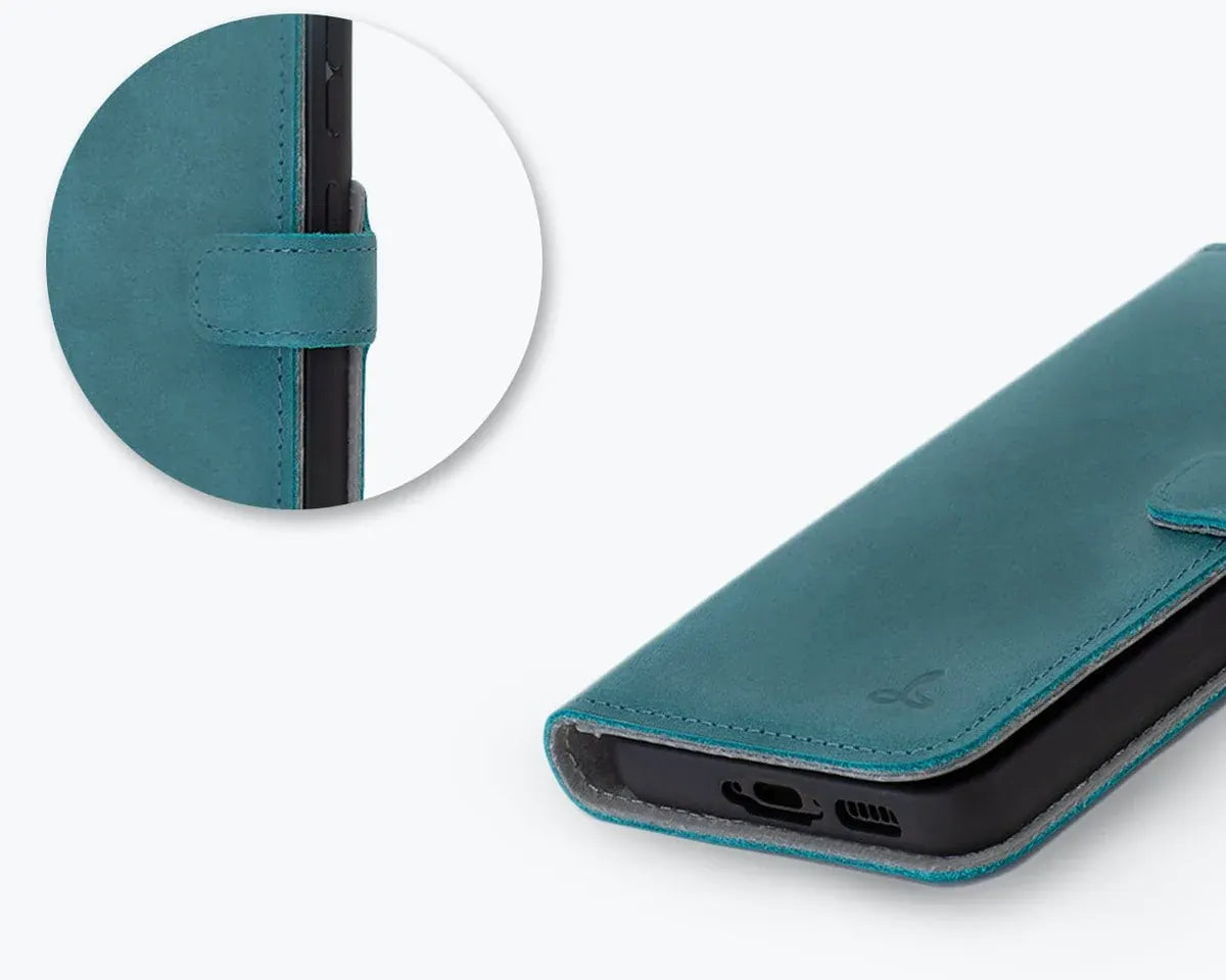 Snakehive UK Vintage Wallet Samsung Galaxy S23 - Vintage Leather Wallet Phone Case Vintage Leather Wallet Case for Samsung Galaxy S23