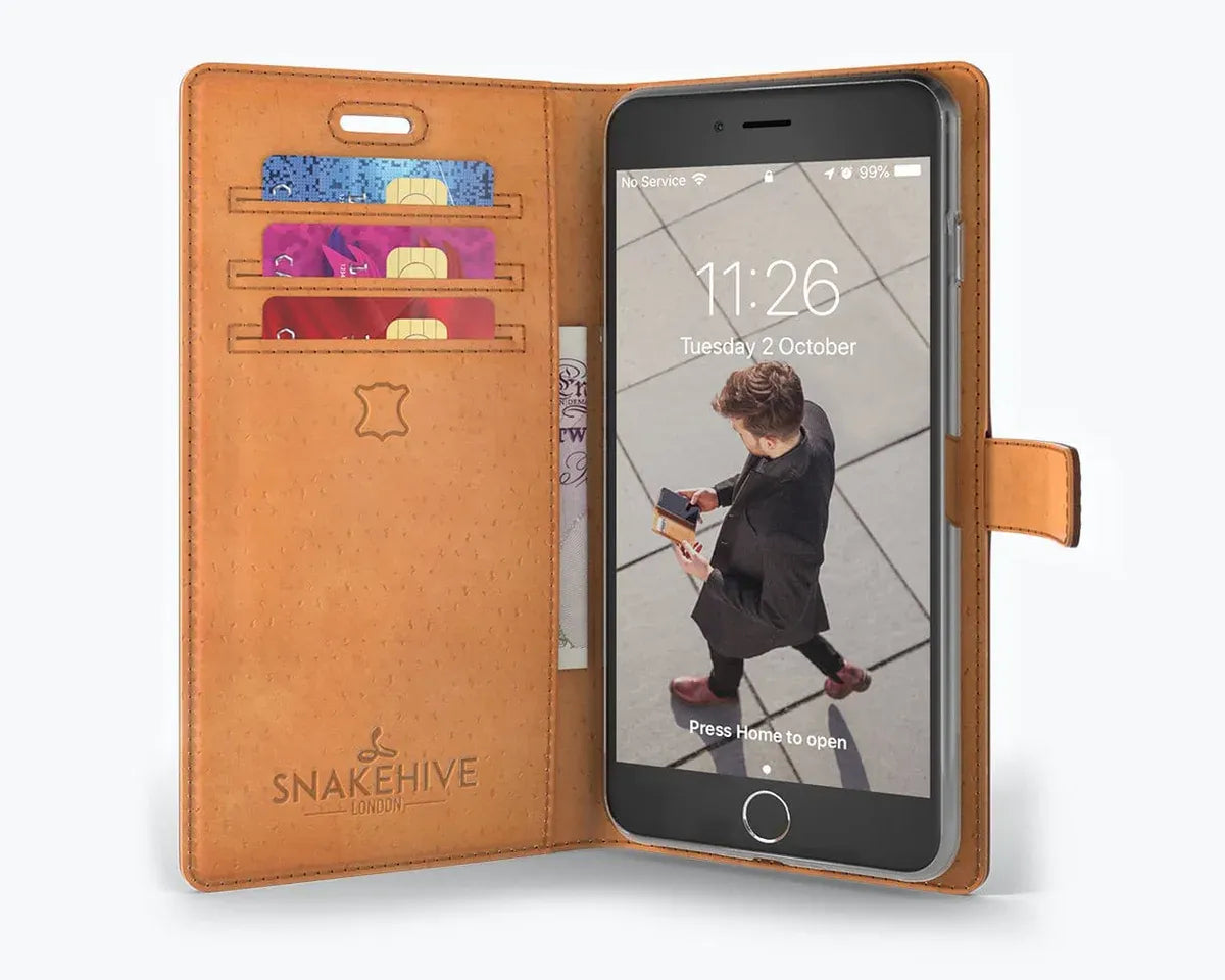 Snakehive UK Vintage Wallet Apple iPhone 7 Plus - Vintage Leather Wallet Phone Case Vintage Leather Wallet Case for Apple iPhone 7 Plus
