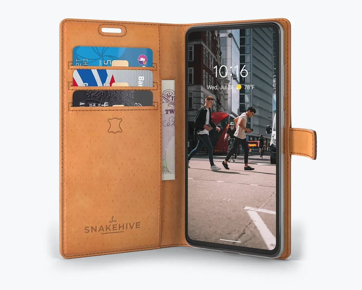 Snakehive Vintage Wallet Samsung Galaxy A52 - Vintage Leather Wallet Phone Case Samsung Galaxy A52 - Vintage Leather Wallet Phone Case