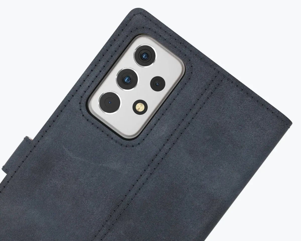 Snakehive Vintage Wallet Samsung Galaxy A52 - Vintage Leather Wallet Phone Case Samsung Galaxy A52 - Vintage Leather Wallet Phone Case