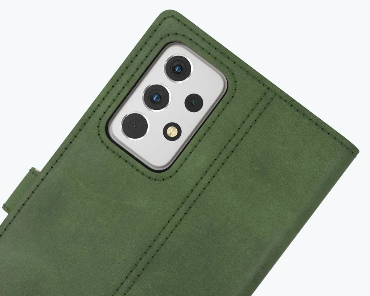 Snakehive Vintage Wallet Samsung Galaxy A52 - Vintage Leather Wallet Phone Case Samsung Galaxy A52 - Vintage Leather Wallet Phone Case