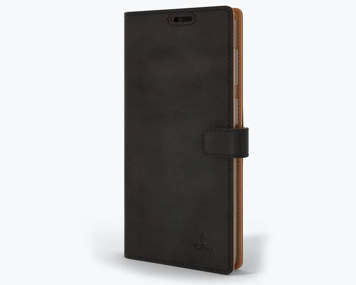 Snakehive UK Vintage Wallet Samsung Galaxy A12 - Vintage Leather Wallet Phone Case Vintage Leather Wallet Case for Samsung Galaxy A12
