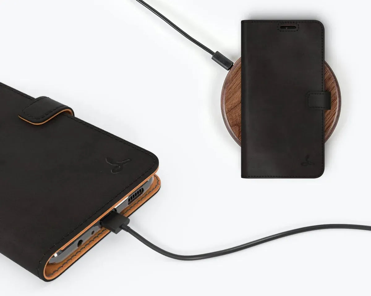 Snakehive UK Vintage Wallet Samsung Galaxy A12 - Vintage Leather Wallet Phone Case Vintage Leather Wallet Case for Samsung Galaxy A12