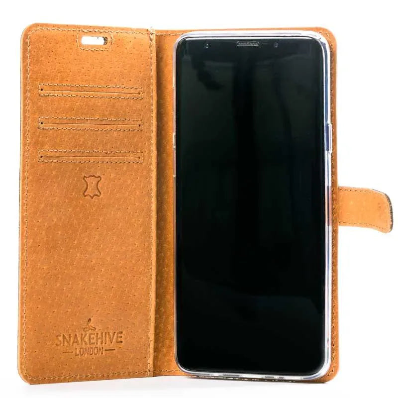 Snakehive Vintage Wallet Samsung Galaxy S9 Plus - Vintage Leather Wallet Phone Case Vintage Leather Wallet Case for Samsung Galaxy S9 Plus
