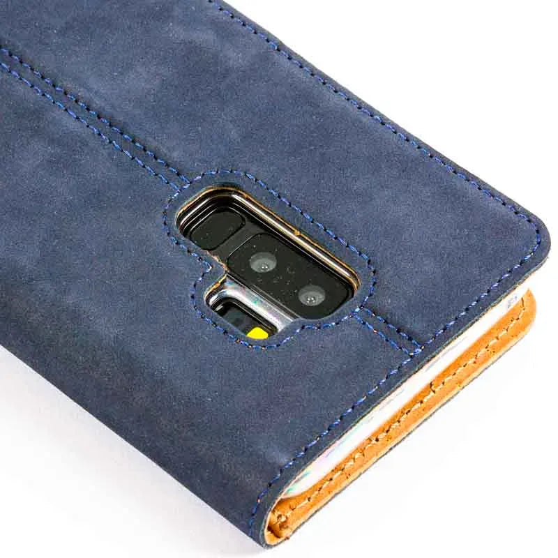 Snakehive Vintage Wallet Samsung Galaxy S9 Plus - Vintage Leather Wallet Phone Case Vintage Leather Wallet Case for Samsung Galaxy S9 Plus