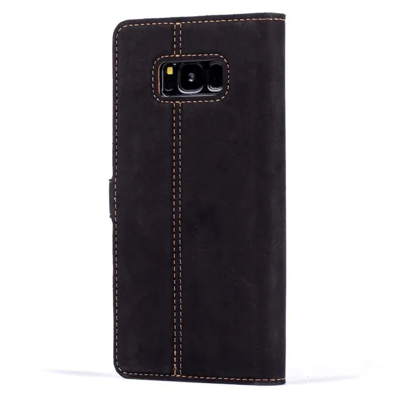 Snakehive UK Vintage Wallet Samsung Galaxy S8 Plus - Vintage Leather Wallet Phone Case (Two Tone) Samsung Galaxy S8 Plus | Leather Wallet Case | Snakehive
