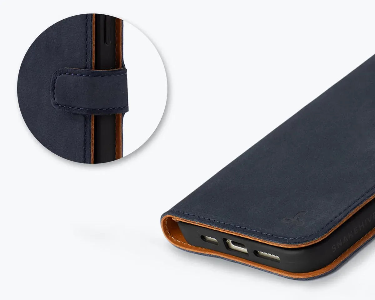 Snakehive Vintage Wallet Apple iPhone 15 Plus - Vintage Leather Wallet Phone Case iPhone 15 Plus | Leather Wallet Case | Snakehive