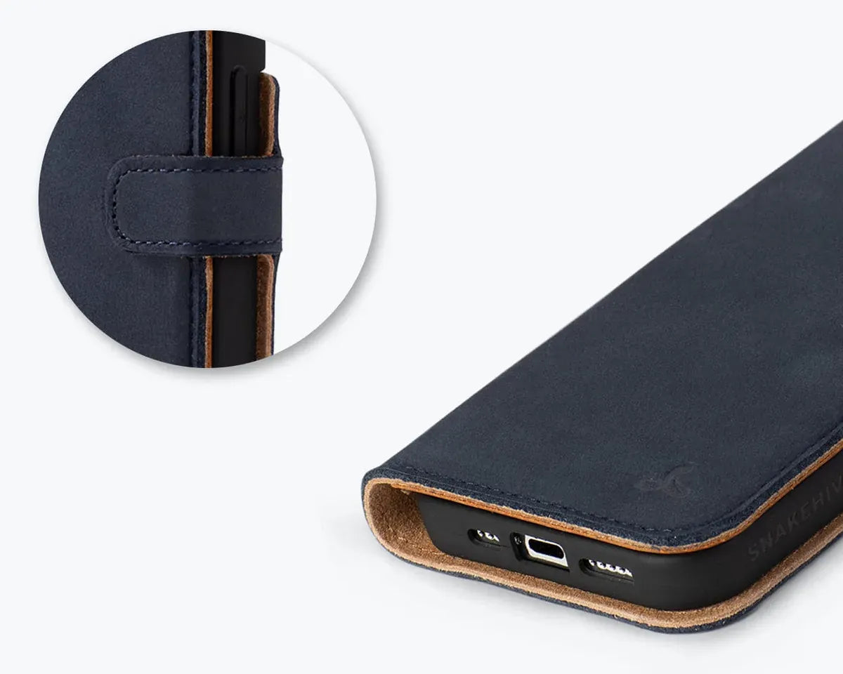 Snakehive Vintage Wallet Apple iPhone 15 Pro - Vintage Leather Wallet Phone Case iPhone 15 Pro | Leather Wallet Case | Snakehive