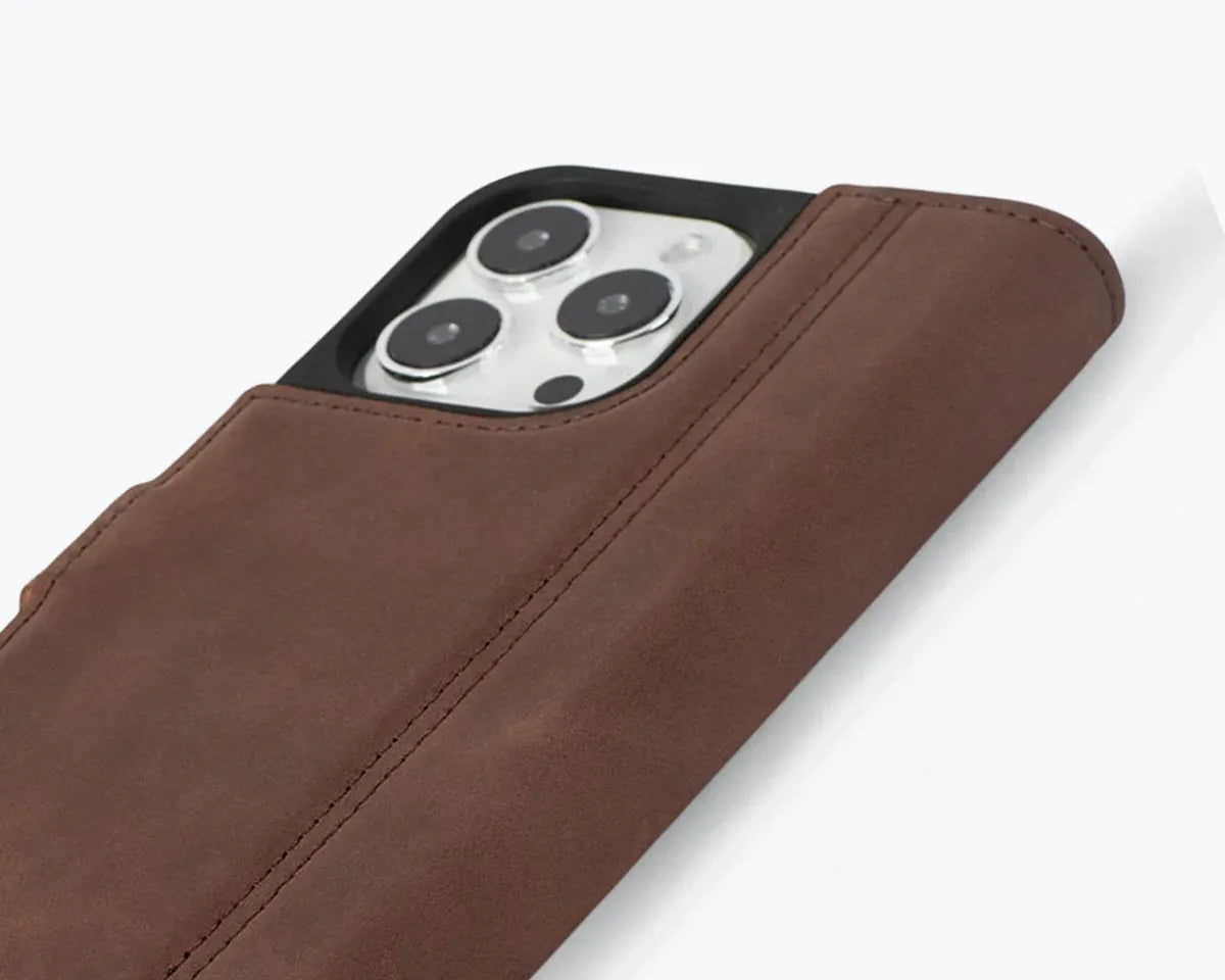 Snakehive Vintage Wallet Apple iPhone 15 Pro Max - Vintage Leather Wallet Phone Case iPhone 15 Pro Max | Leather Wallet Case | Snakehive