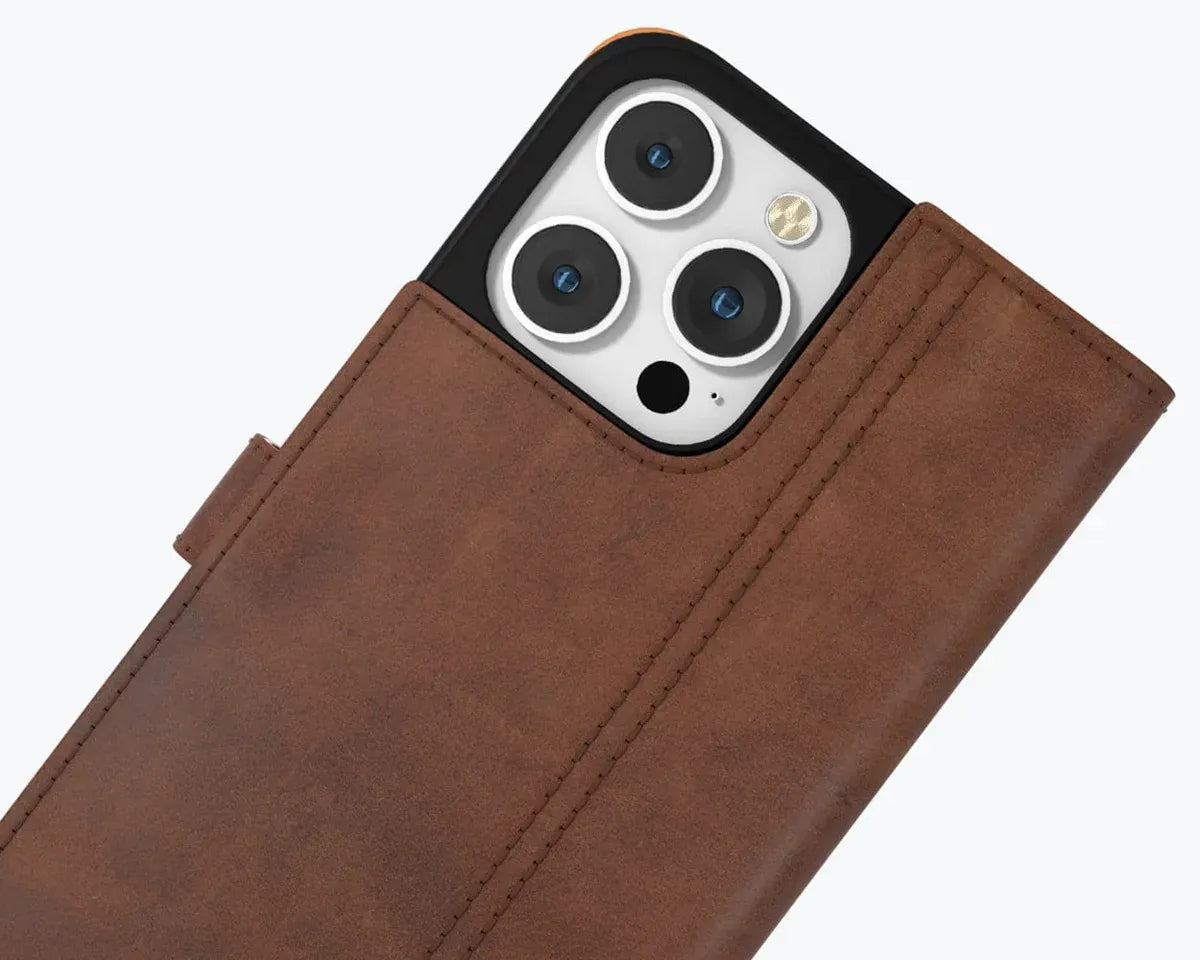 Snakehive UK Vintage Wallet Apple iPhone 14 Pro Max - Vintage Leather Wallet Phone Case Vintage Leather Wallet Case for Apple iPhone 14 Pro Max