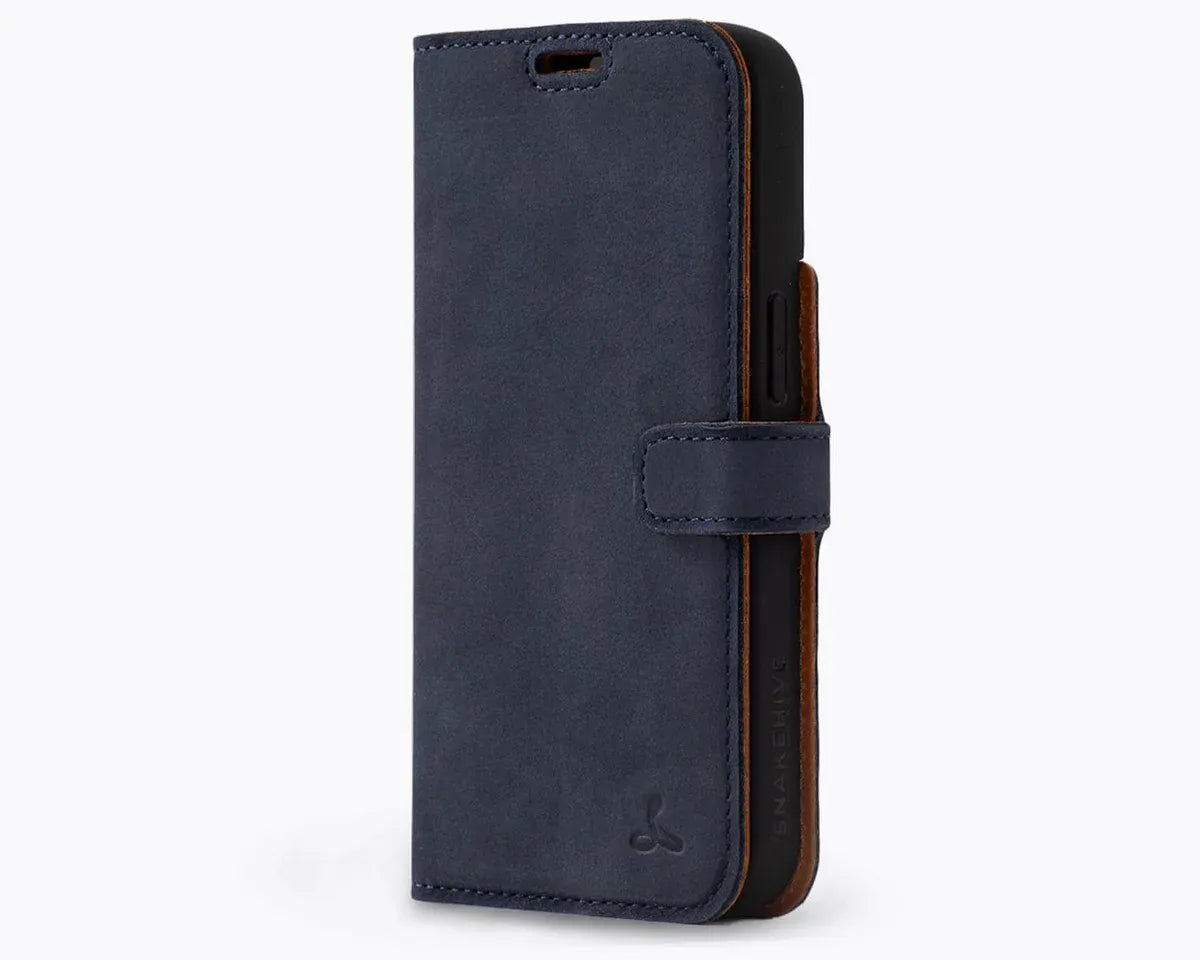 Snakehive Vintage Wallet Apple iPhone 15 - Vintage Leather Wallet Phone Case iPhone 15 | Leather Wallet Case | Snakehive