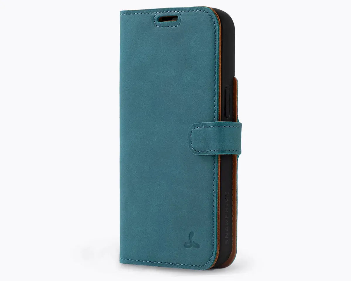 Snakehive Vintage Wallet Apple iPhone 15 - Vintage Leather Wallet Phone Case iPhone 15 | Leather Wallet Case | Snakehive