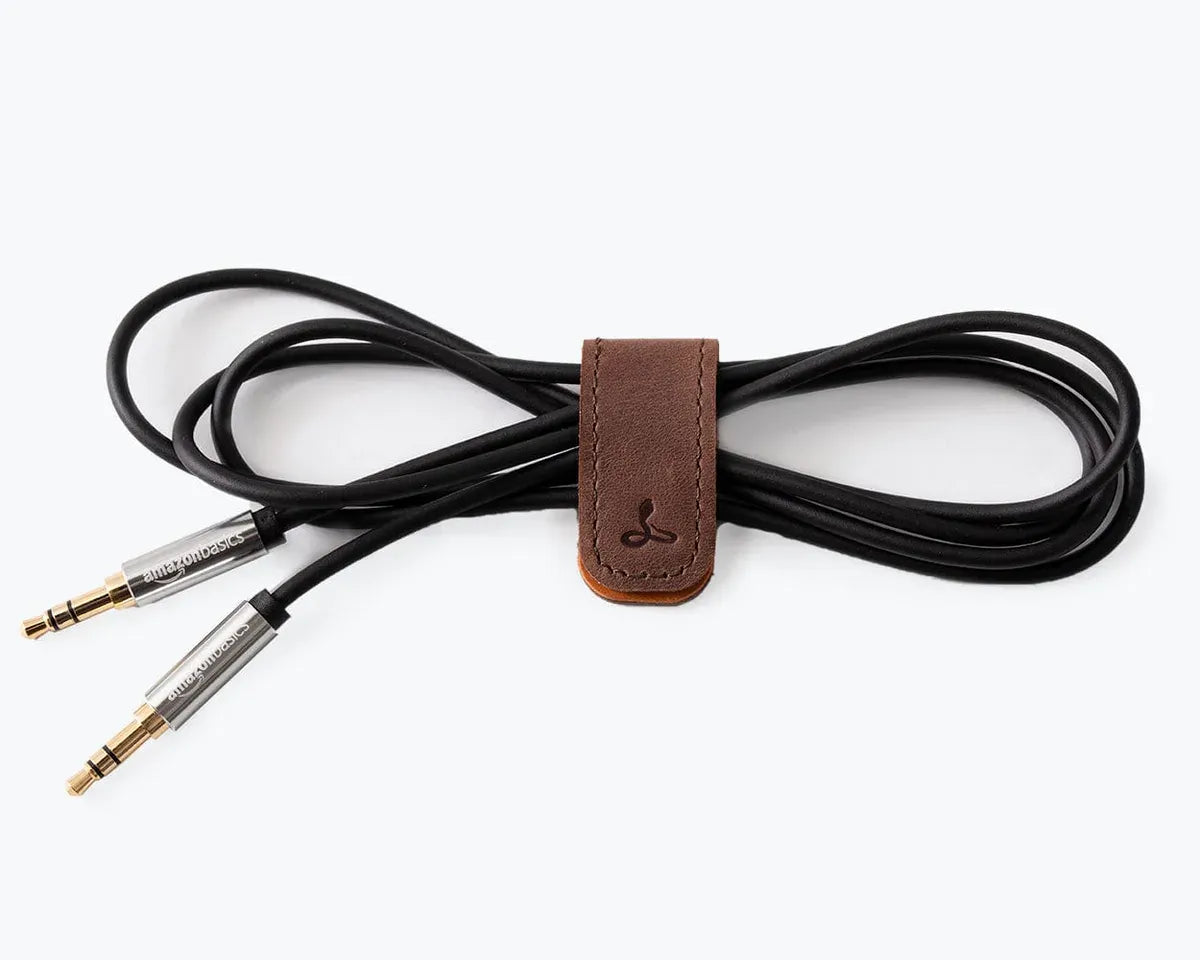 Snakehive Accessories Vintage Leather Small Cable Ties (Pack of 3) Vintage Leather Cable Ties (Pack of 3) | Leather Accessories