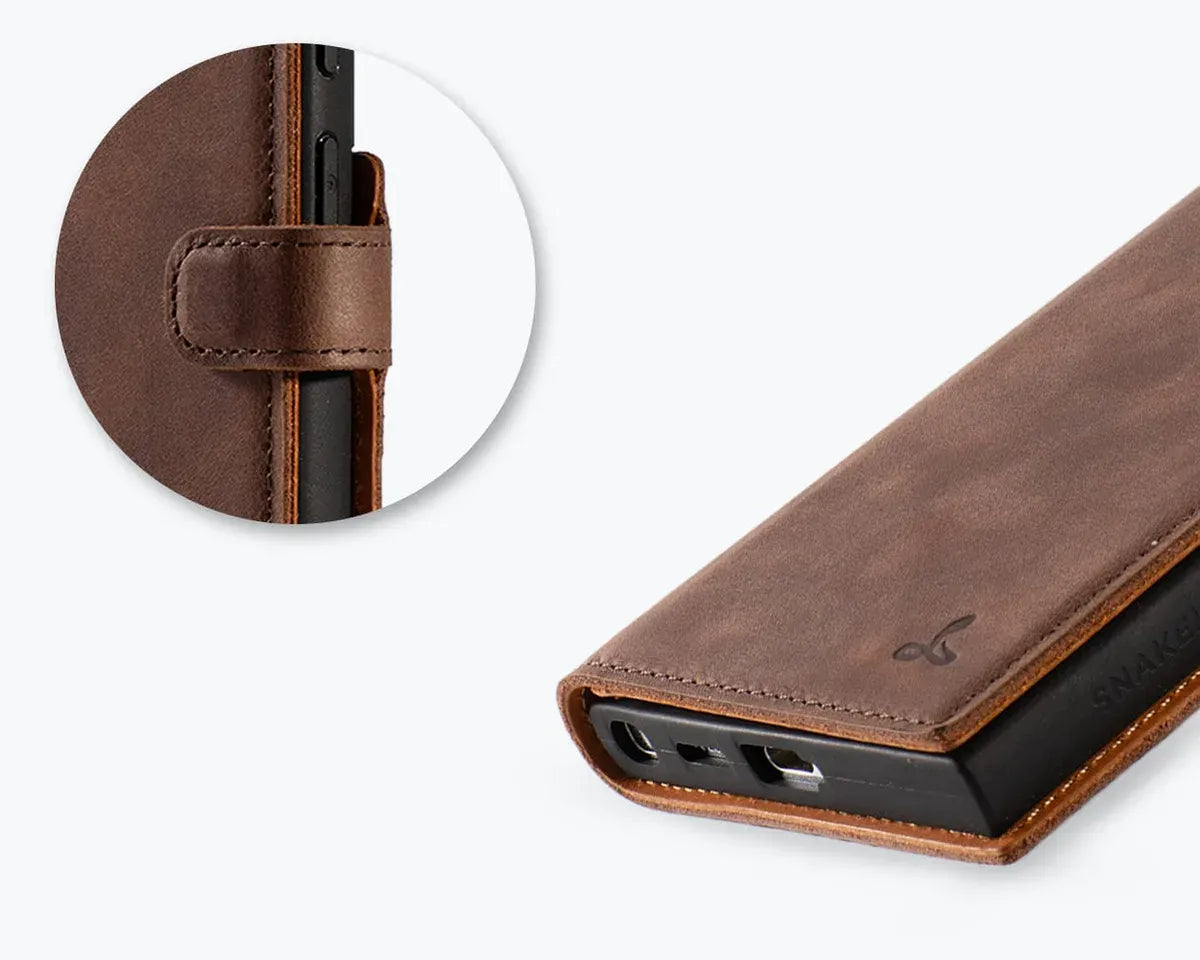 Snakehive Vintage Wallet Samsung Galaxy S24 Ultra - Vintage Leather Wallet Phone Case Vintage Leather Wallet Case for Samsung Galaxy S24 Ultra