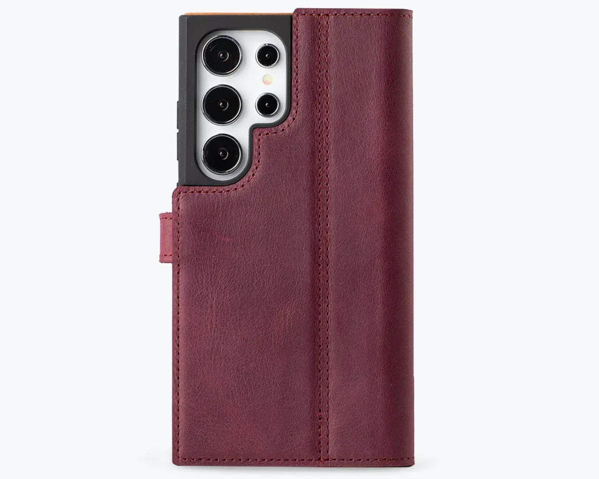 Snakehive Vintage Wallet Samsung Galaxy S24 Ultra - Vintage Leather Wallet Phone Case Vintage Leather Wallet Case for Samsung Galaxy S24 Ultra