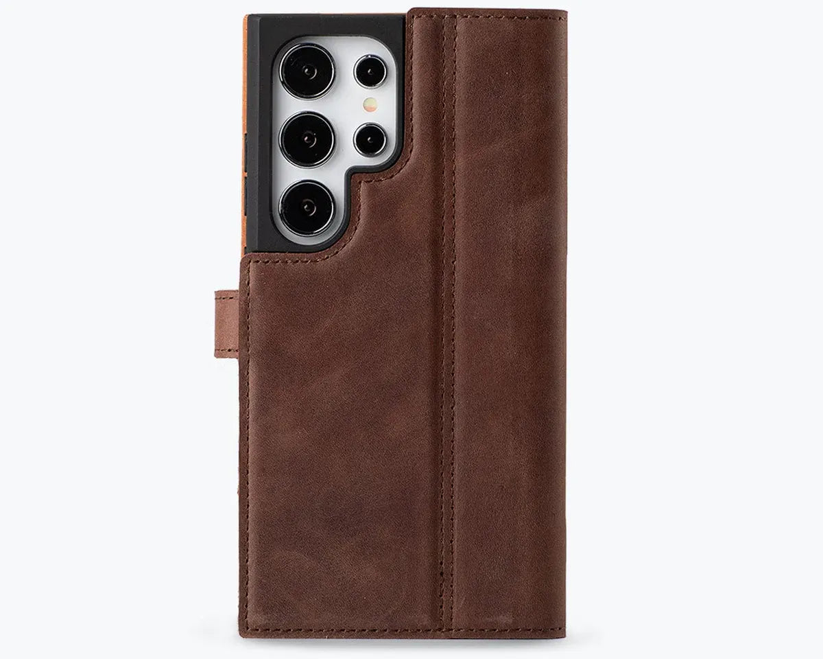 Snakehive Vintage Wallet Samsung Galaxy S24 Ultra - Vintage Leather Wallet Phone Case Vintage Leather Wallet Case for Samsung Galaxy S24 Ultra