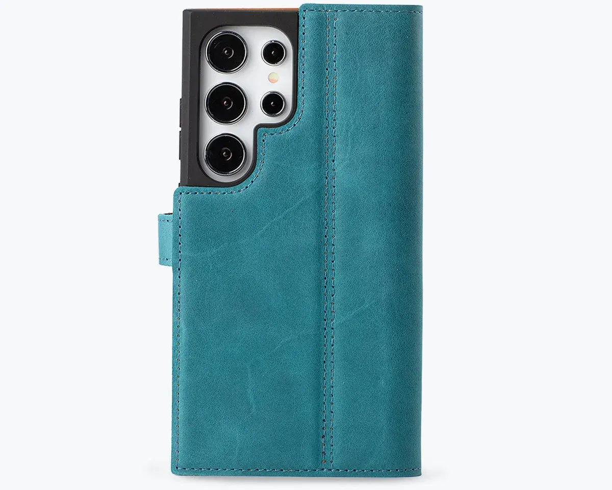 Snakehive Vintage Wallet Samsung Galaxy S24 Ultra - Vintage Leather Wallet Phone Case Vintage Leather Wallet Case for Samsung Galaxy S24 Ultra